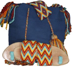 Combo mochila tejida & sandalias Wuayúu