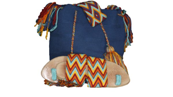 Combo mochila tejida & sandalias Wuayúu
