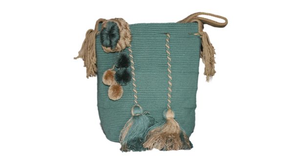 Cartera unicolor de flores - Image 3